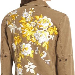 Pam & Gela floral embroidered jacket size medium
